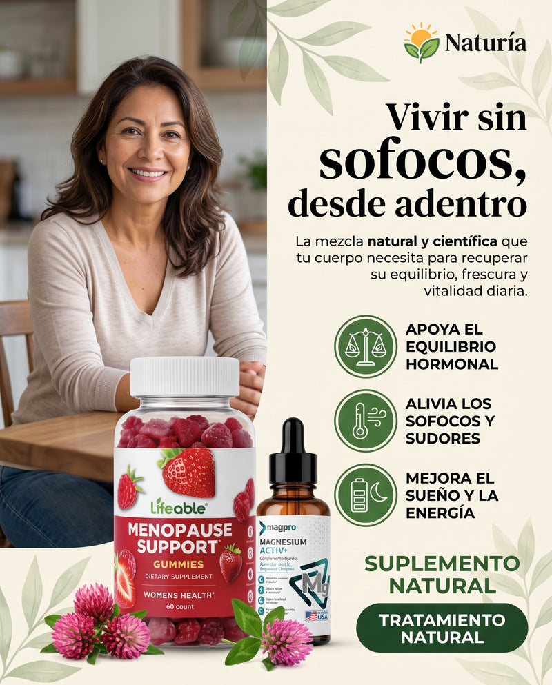 Combo Menopausia: Alivio Natural y Noches de Sueño Profundo (100% Sin Azúcar)