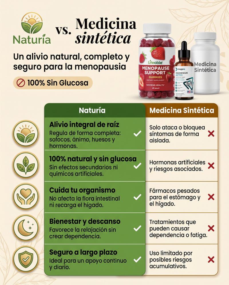 Combo Menopausia: Alivio Natural y Noches de Sueño Profundo (100% Sin Azúcar)